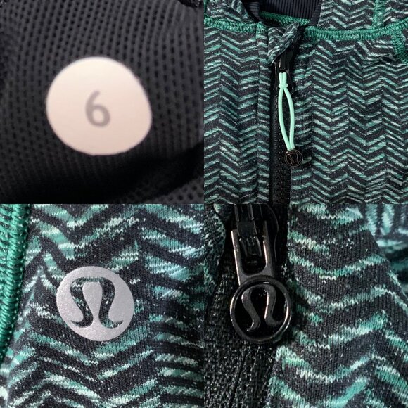 Lululemon Daily Practice Jacket 6 Irregular Spacebone Sea Mist Deep Green Black - Picture 6 of 15
